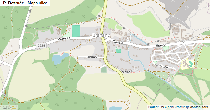 P. Bezruče - mapa ulice