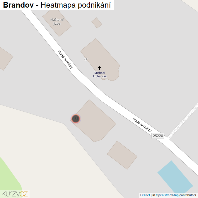 Mapa Brandov - Firmy v obci.