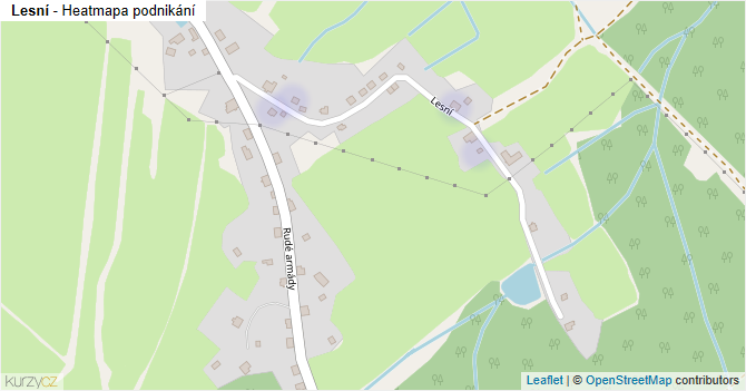 Lesní - mapa podnikání