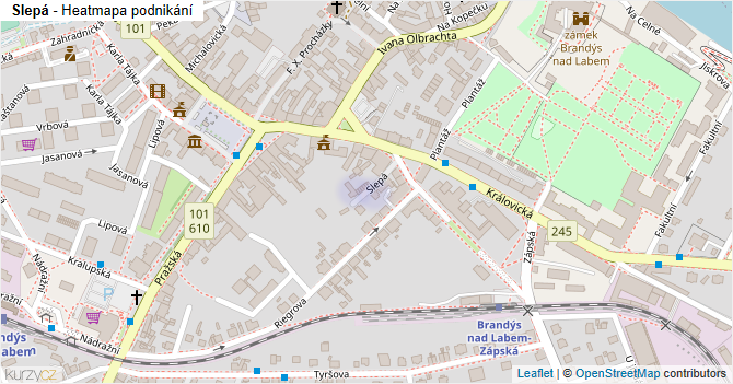Slepá - mapa podnikání