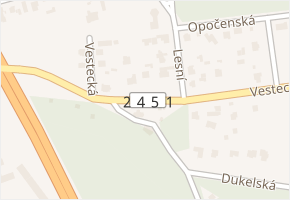 Vestecká v obci Brandýs nad Labem-Stará Boleslav - mapa ulice