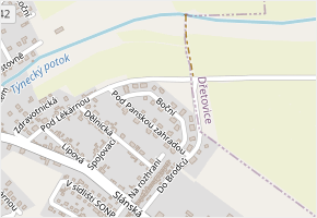 Boční v obci Brandýsek - mapa ulice