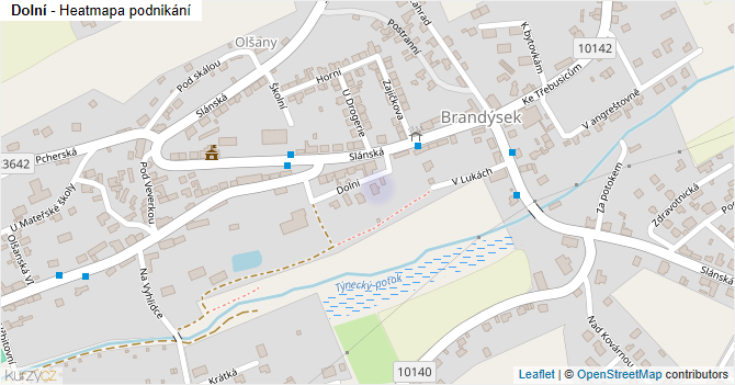 Dolní - mapa podnikání