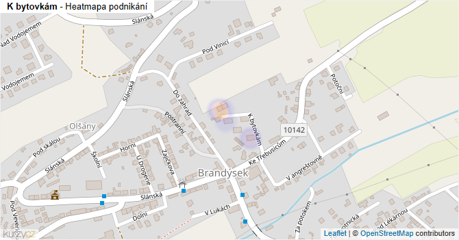 K bytovkám - mapa podnikání