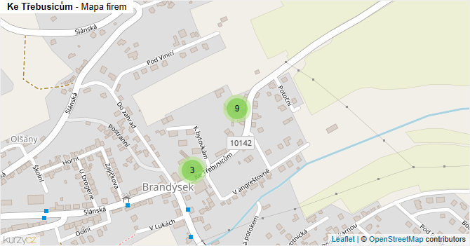 Ke Třebusicům - mapa firem