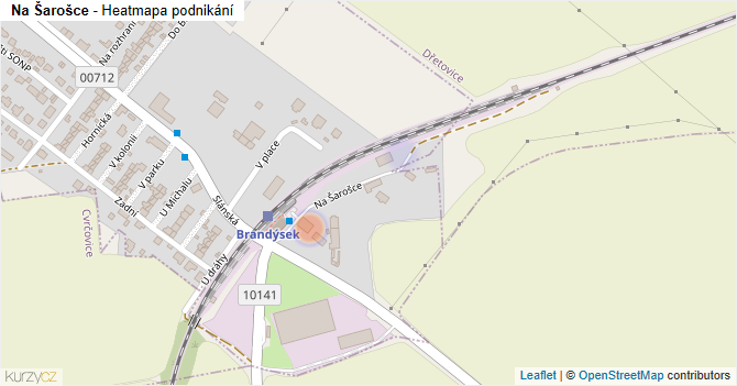 Na Šarošce - mapa podnikání