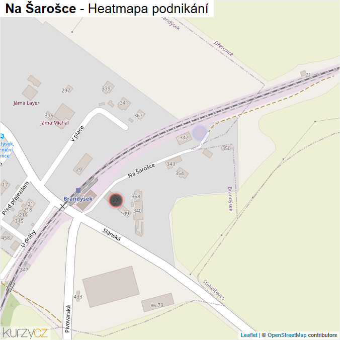 Mapa Na Šarošce - Firmy v ulici.