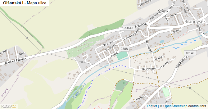 Olšanská I - mapa ulice