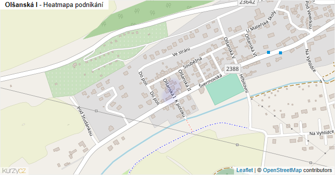 Olšanská I - mapa podnikání