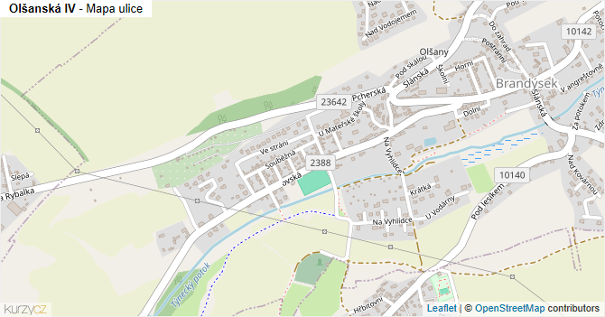 Olšanská IV - mapa ulice