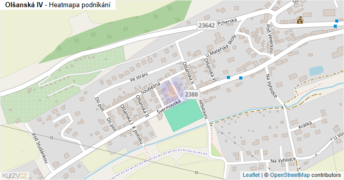 Olšanská IV - mapa podnikání