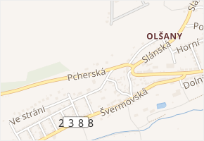 Pcherská v obci Brandýsek - mapa ulice