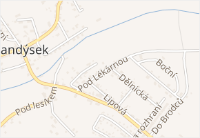 Pod lékárnou v obci Brandýsek - mapa ulice