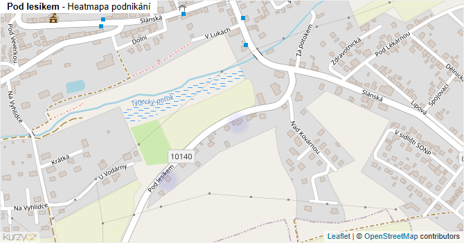Pod lesíkem - mapa podnikání
