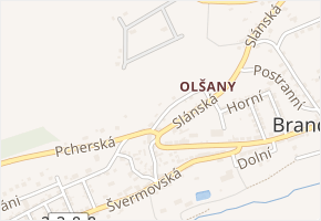 Pod skálou v obci Brandýsek - mapa ulice