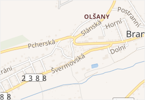 Pod Veverkou v obci Brandýsek - mapa ulice