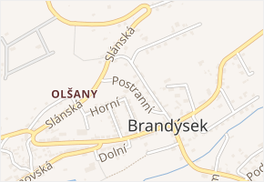 Postranní v obci Brandýsek - mapa ulice