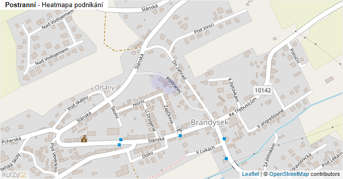 Postranní - mapa podnikání
