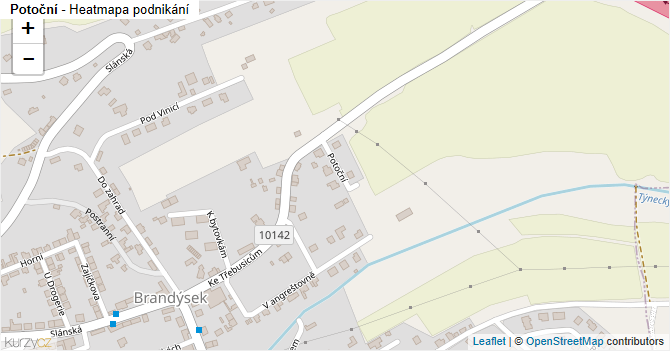 Potoční - mapa podnikání