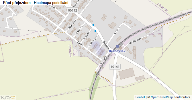 Před přejezdem - mapa podnikání