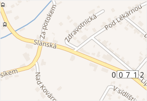 Slánská v obci Brandýsek - mapa ulice