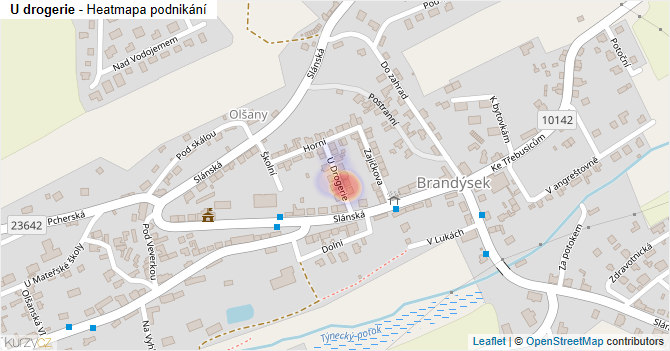 U drogerie - mapa podnikání