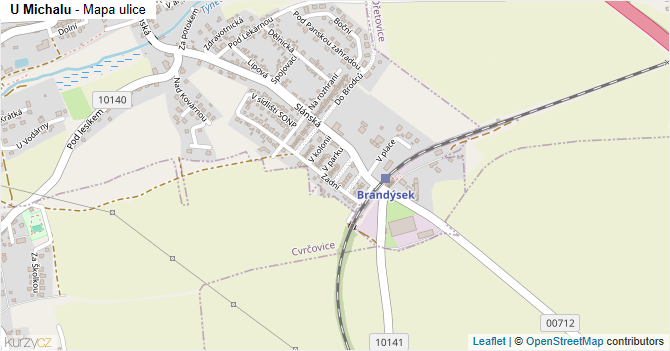 U Michalu - mapa ulice