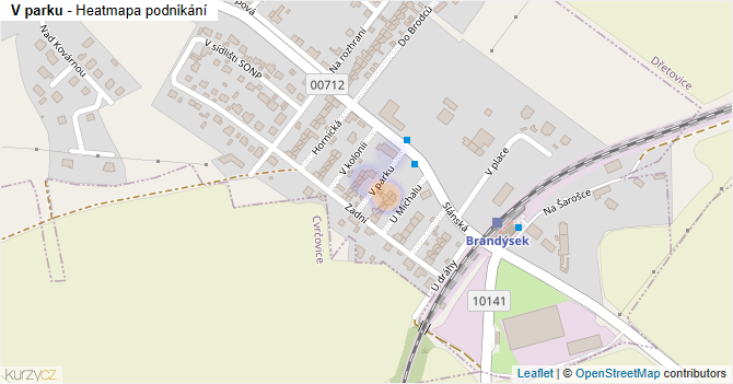 V parku - mapa podnikání