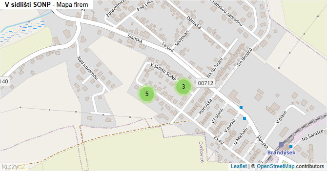 V sídlišti SONP - mapa firem