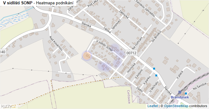 V sídlišti SONP - mapa podnikání