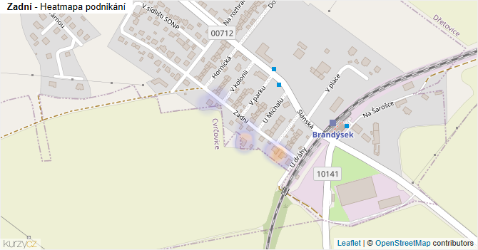 Zadní - mapa podnikání