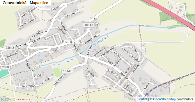 Zdravotnická - mapa ulice