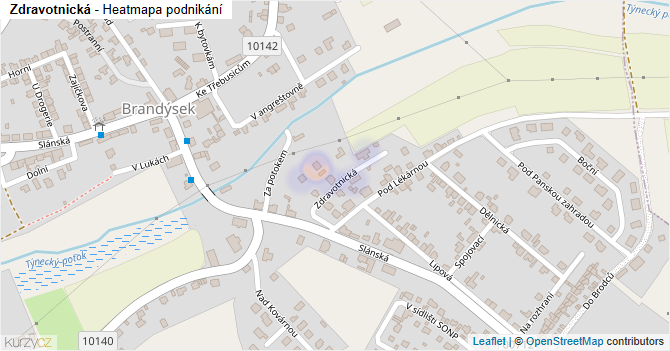 Zdravotnická - mapa podnikání