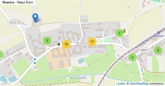 Branice - mapa firem