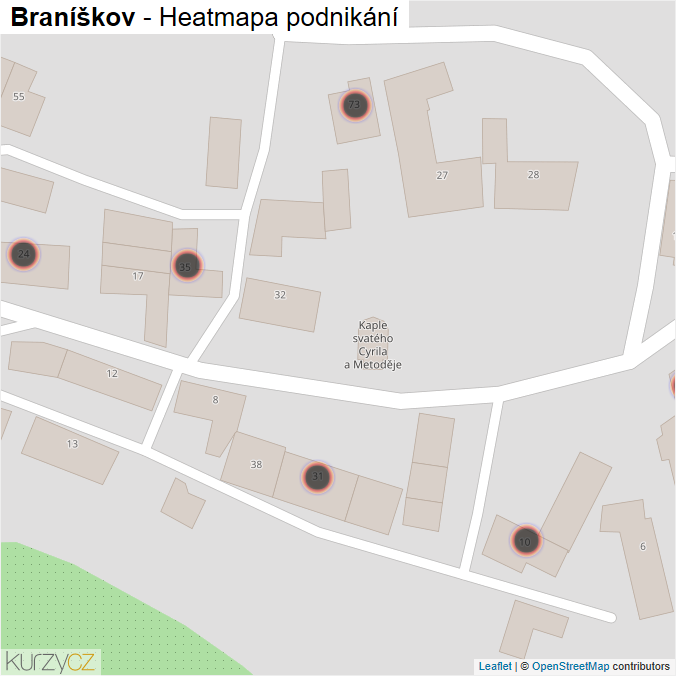Mapa Braníškov - Firmy v obci.