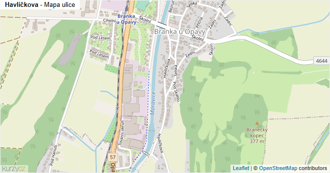 Havlíčkova - mapa ulice
