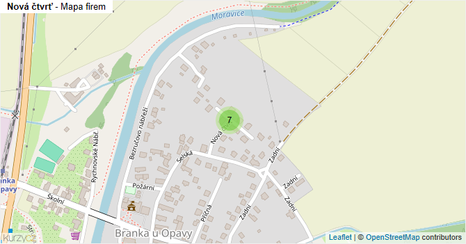Nová čtvrť - mapa firem