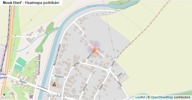 Nová čtvrť - mapa podnikání