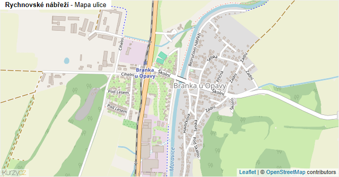 Rychnovské nábřeží - mapa ulice