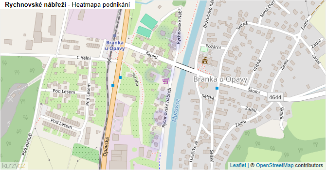 Rychnovské nábřeží - mapa podnikání