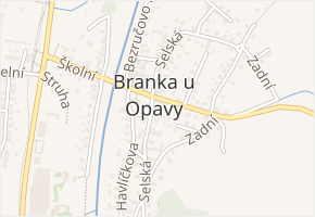 Selská v obci Branka u Opavy - mapa ulice