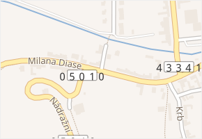 Milana Diase v obci Brankovice - mapa ulice