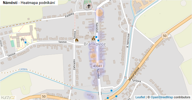 Náměstí - mapa podnikání