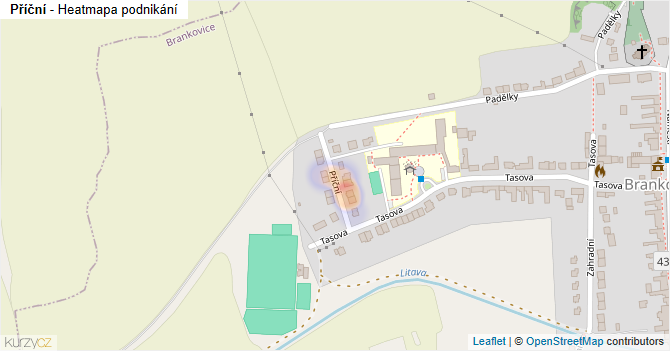 Příční - mapa podnikání