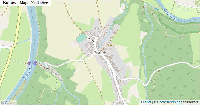 Branov - mapa části obce