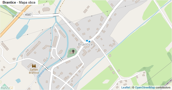 Brantice - mapa obce