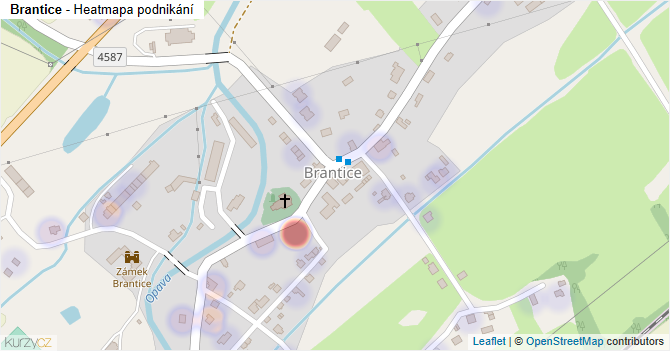 Brantice - mapa podnikání