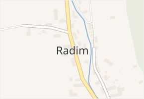 Radim v obci Brantice - mapa části obce