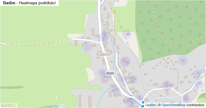 Radim - mapa podnikání