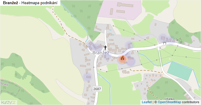 Branžež - mapa podnikání